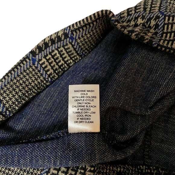 Truth Republic Womens Size M Plaid Houndstooth Knit Pants Academia Checker Retro - Picture 10 of 12